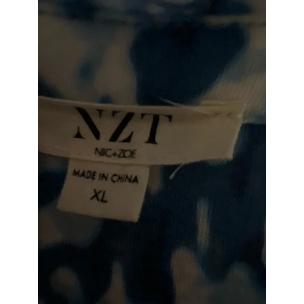 NZT Blue and White Patterned Women's Dress - Picture 2 of 3